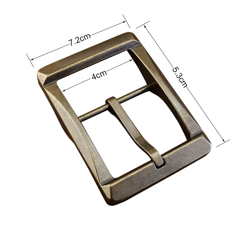 4cm Belt Buckles Vintage Solid Brass Belt Buckles For Men Cowboy Belt DIY Accessories Leather Craft Fit 38-40mm Belt