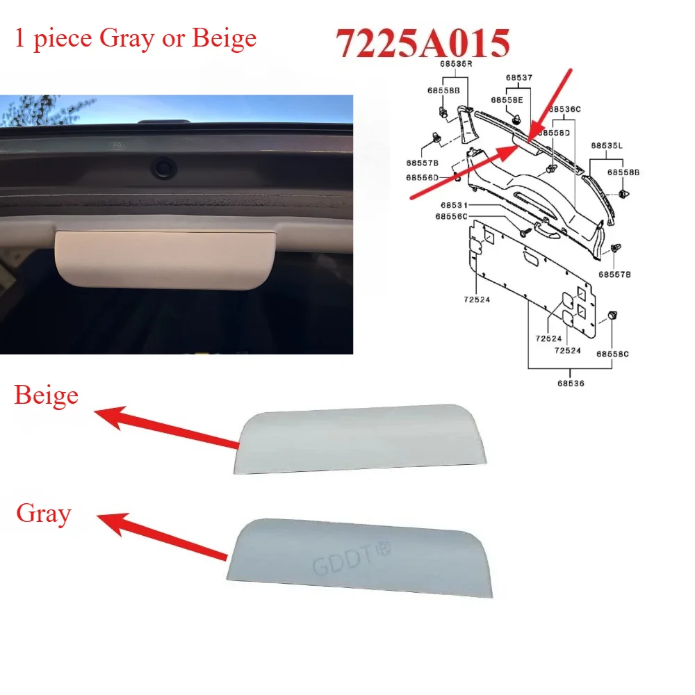 1 piece Gray or Beige Direct Fit High Position Mounted Brake Light Cover for Pajero V90 7225A015 for Montero V80 shell