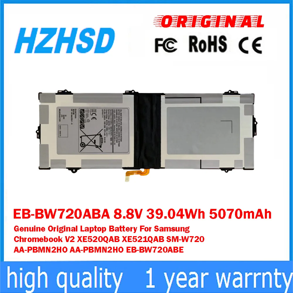 EB-BW720ABA 8.8V 39.04Wh 5070mAh Genuine Original Laptop Battery For Samsung Chromebook V2 XE520QAB XE521QAB SM-W720 AA-PBMN2HO