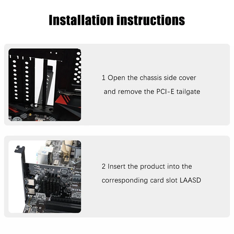 PCI-E เป็นอะแดปเตอร์ USB3.1 2พอร์ต USB to PCIe Express รองรับ PCI-Ex4/X8/X16ช่องเสียบการ์ดขยายชิป ASM3142