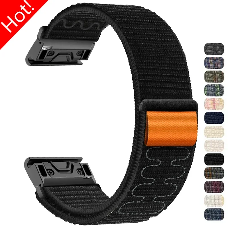 

22mm 26mm Quick Fit Nylon Strap for Garmin Fenix 7X 7 Pro Fenix 6X 6 5X 5Plus Tactix 7 Forerunner 965 955 Enduro 2 Loop Band