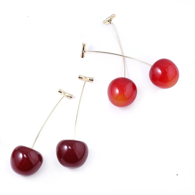 Anime Cosplay Earrings Pierre Polnareff Splice Heart Kakyoin Noriaki Cherry Clip Earrings Jewelry Props Accessories