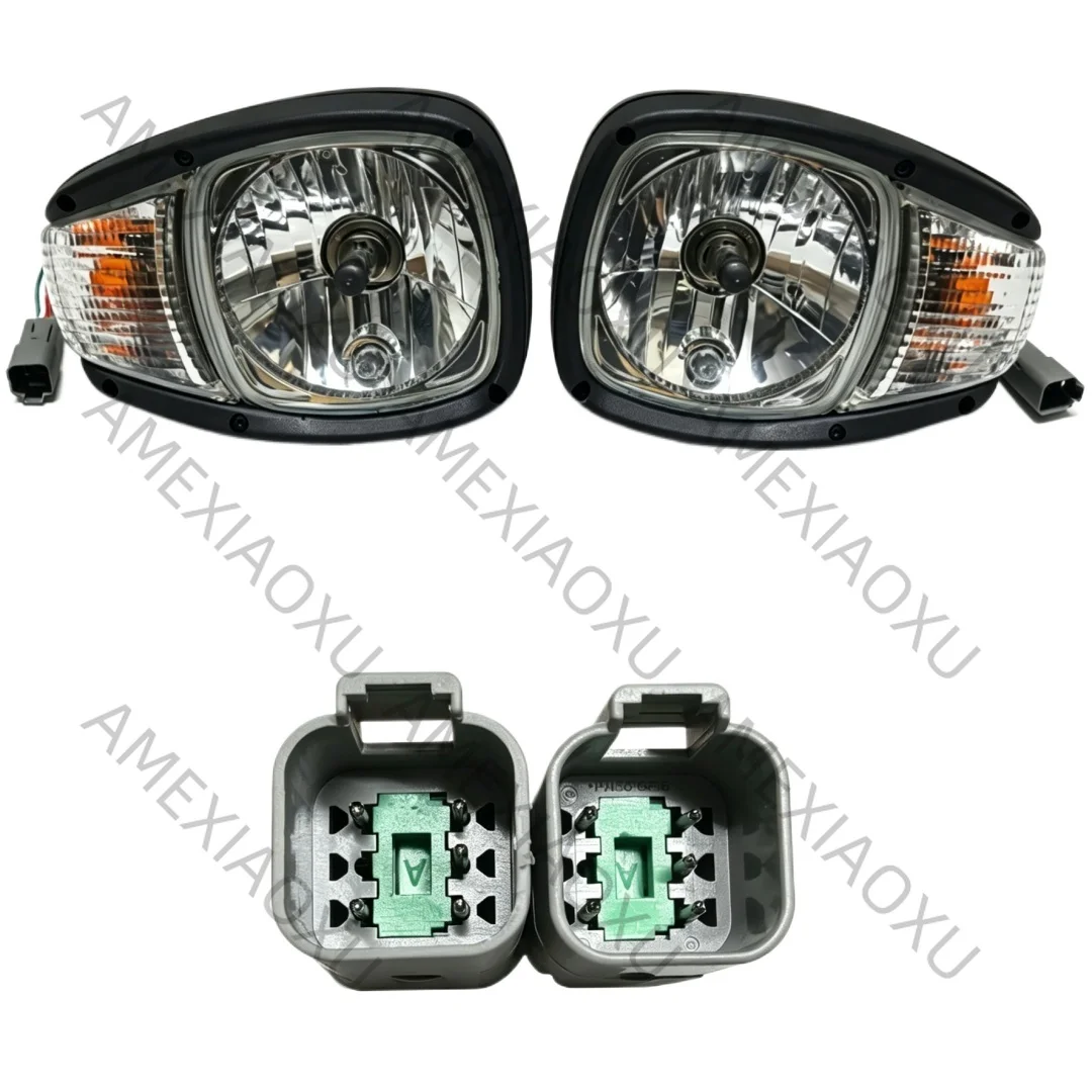 Fits For Caterpillar 3044C C7 C6.6 C4.4 Engine 906H 907H 908H Left & Right Headlight Set 195-0192 195-0191 344-3455 344-3456 AME