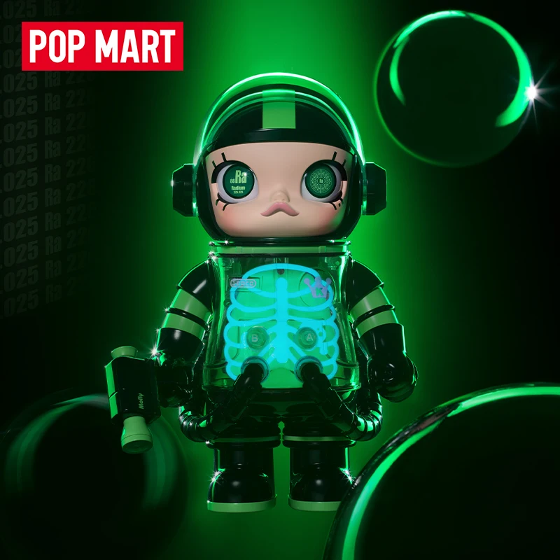 

POPMART Mega Space Molly 400% Элемент No. 88, коллекция Radium Ornament Heartbeat, рождественский подарок, классический продукт