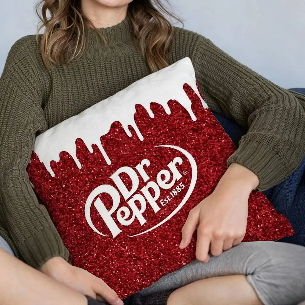 Dr Pepper Girly Daisy Fashion Decorative Pillowcase Throw Cover Pillow Case Cushion For Living Room Square Home Decor