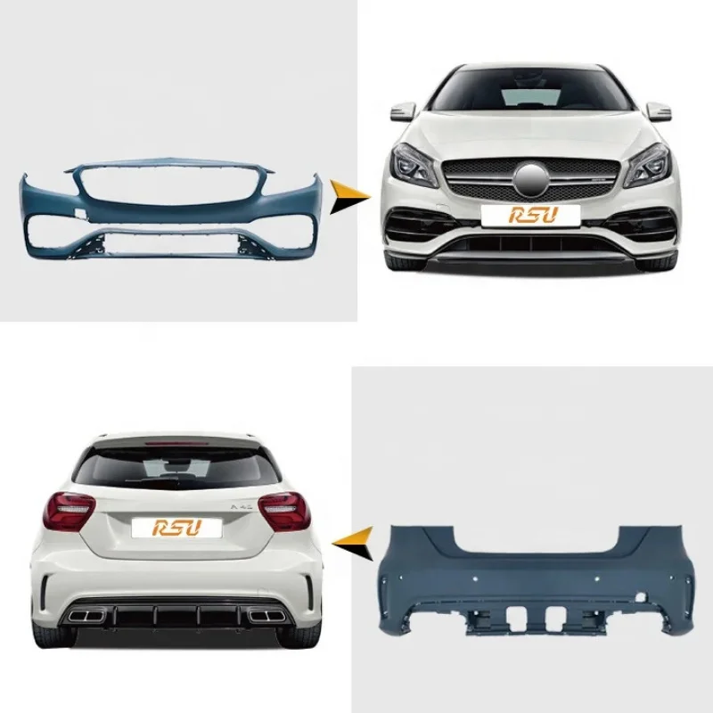 

Высочайшее качество Высококачественный автоматический модифицированный комплект кузова высокого качества A45 для W176 до A45 Style Bumper Assy 2013-2018 Обновление до A45