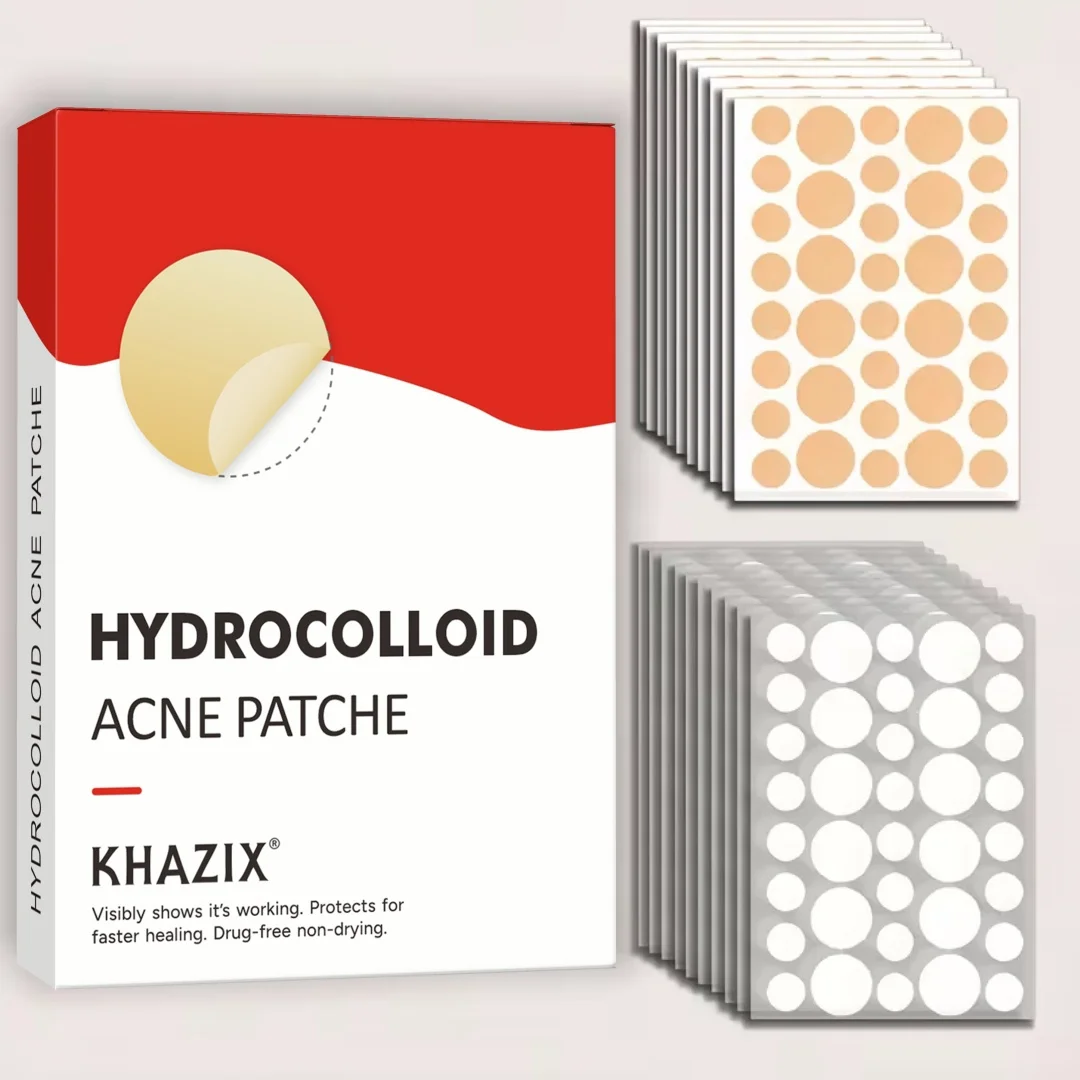 360/720Pcs Transparent Hydrocolloid Facial Patches, Assorted Sizes Invisible Blemish Cover Stickers, Waterproof Daily Use