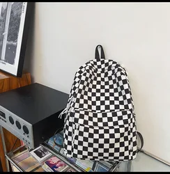 Male Middle School Students Plaid Schoolbag Junior High School Students Handsome 2022 New Ins Style Japanese Backpack