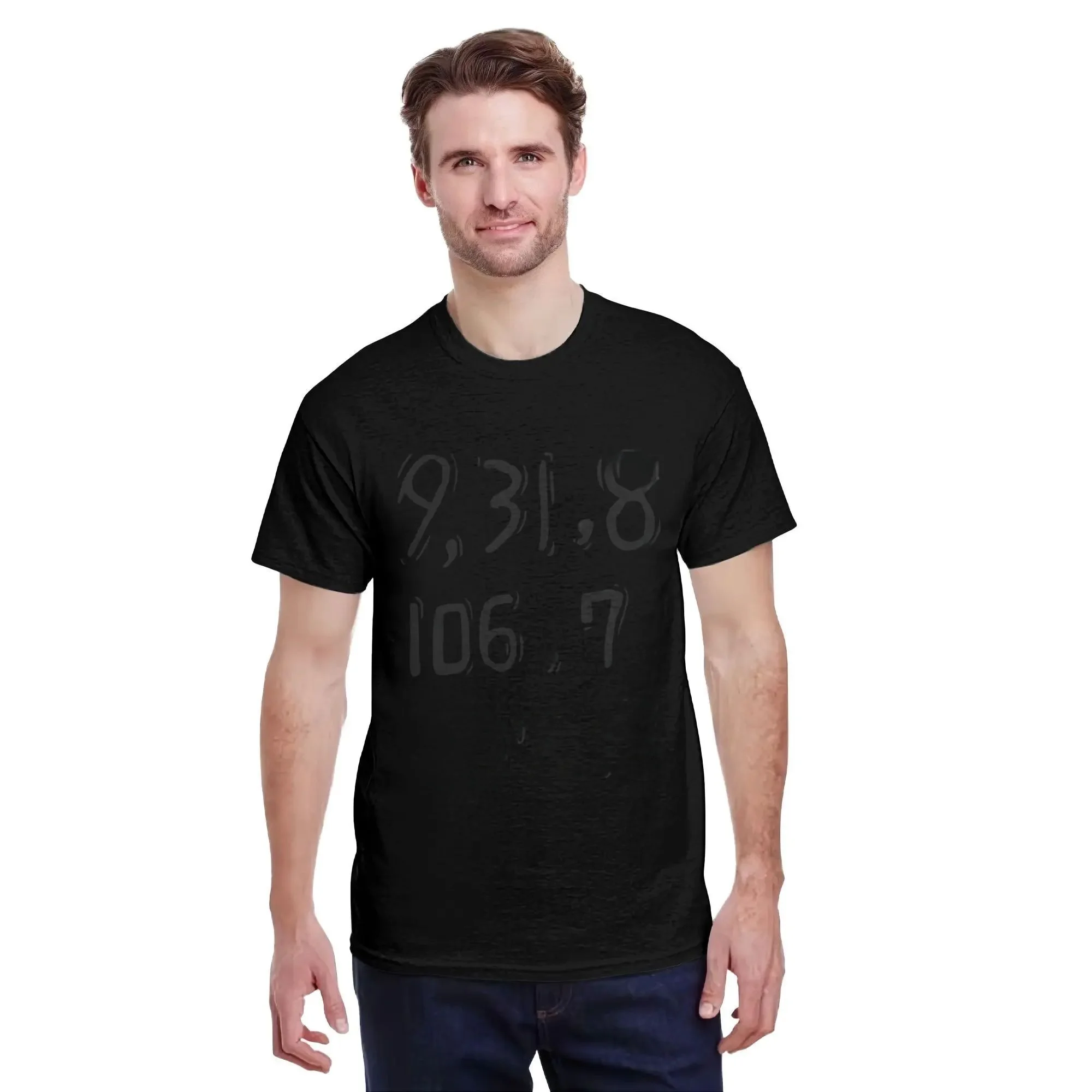 

Новая футболка 2025 года с черными цифрами на белом фоне, услуга индивидуального дизайна, DIY кастомизация одежды