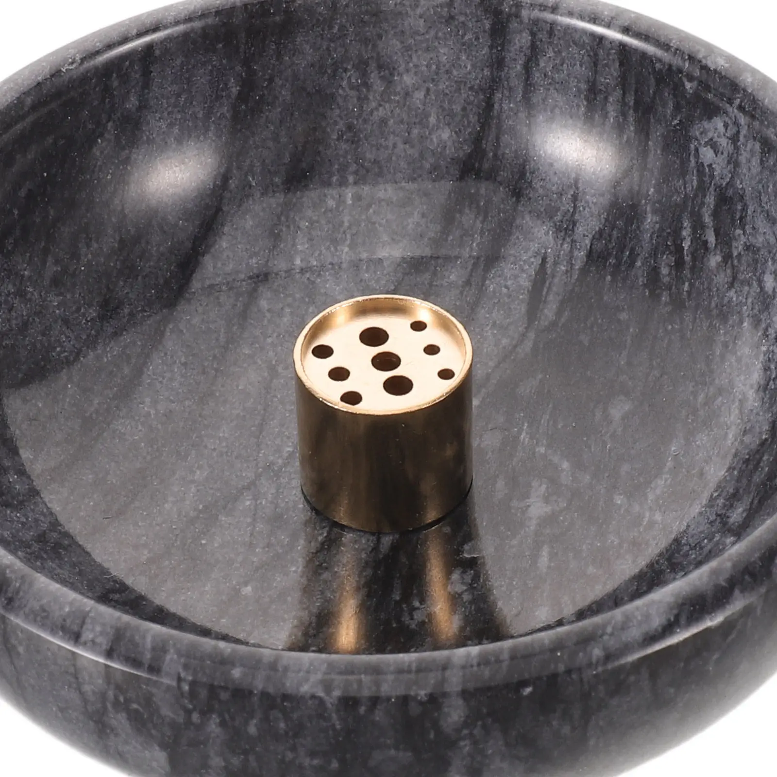 Handmade Natural Marble Incense Burner Tray Black Inverted Design Incense Stick Holder Meditation Candles Yoga Aromatherapy Room