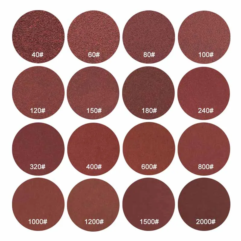 2/4/5/6Inch Flocking Sanding Sheets 40-2000Grits Dry Grinding Sandpaper Metal Polished Woodworking Abrasive Tools