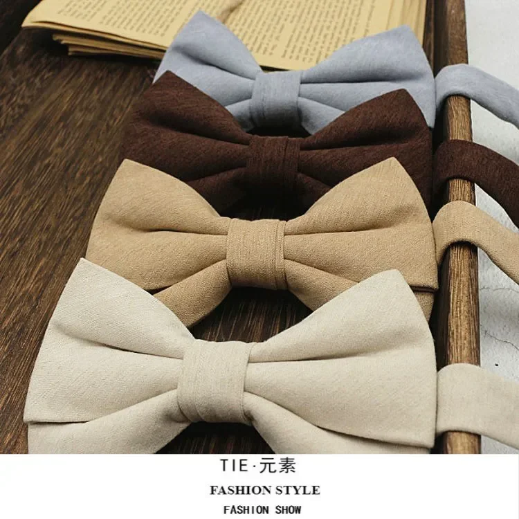 

Bow tie Male business fashion version groom marriage solid color lady bow bow stage party coffee brown green