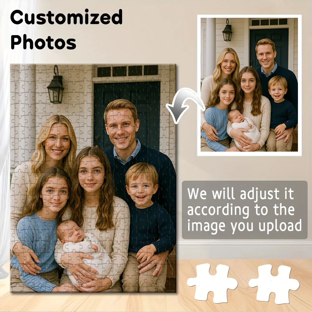 35/300/500/1000pcs nice family Custom Photo Personalised Decompression Puzzles Jigsaw puzzle Mosaic Family Gift