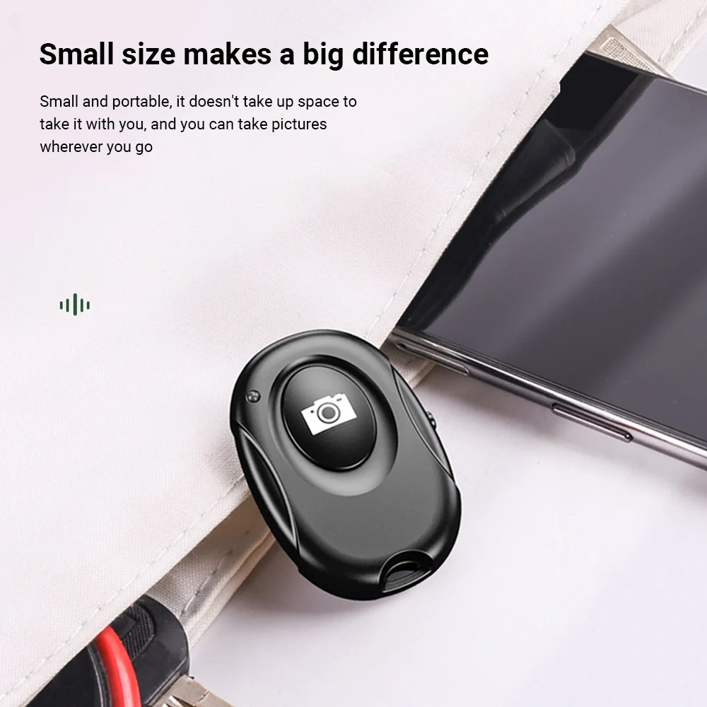 New Mini Portable Bluetooth Remote Control Camera Wireless Selfie Shutter Control For IPhone/Android Photos Videos Hands-Free