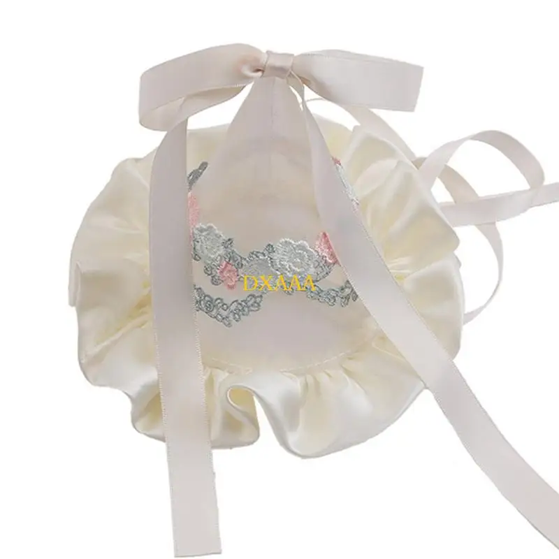 

DXAA Stylish Birthday Hat Hairpin Hair Accessory With Embroidery Flower and Lace Design For Birthday Party And Special Event
