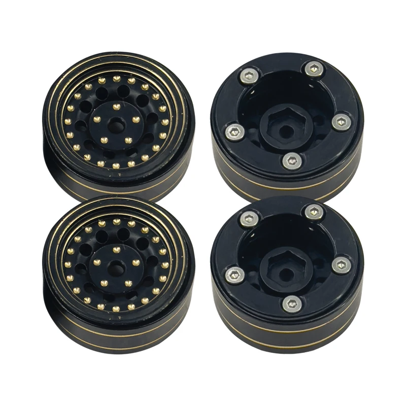 Axial Scx24 Wheel Hub Rims Beadlock  Gladiator Upgrades Parts brass Metal For 90081 C10 1/18 TRX4m 1/24 Rc Car Accessories