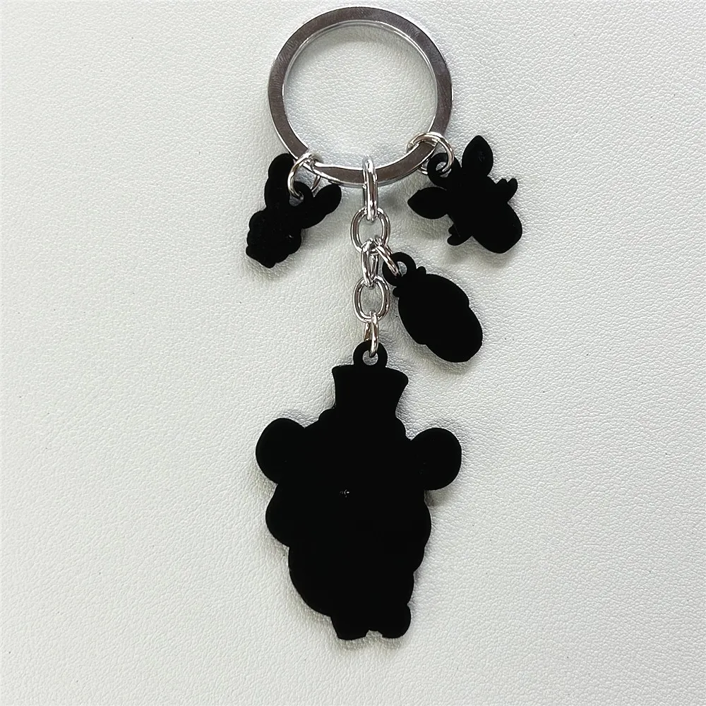 JYYH New Cartoon Toy bear Keychain High Quality Cosplay Classic Arcade Game Lovely bear Kawaii Metal Small Jewelry