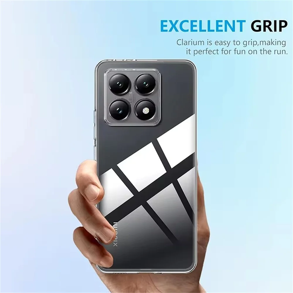 حافظة ناعمة من السيليكون رفيعة للغاية لهاتف Xiaomi 14 15 14T 13 13T 12 12X 12T Pro Lite غطاء شفاف فائق الوضوح مقاوم للصدمات