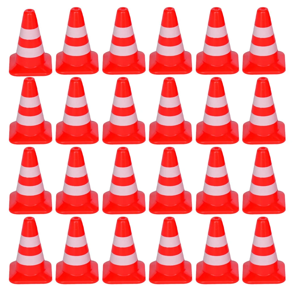 

35 Pcs Children's Transportation Toys Mini Traffic Signs Plastic Road Roadblock Model Scene Plaything Simulation Small Cones