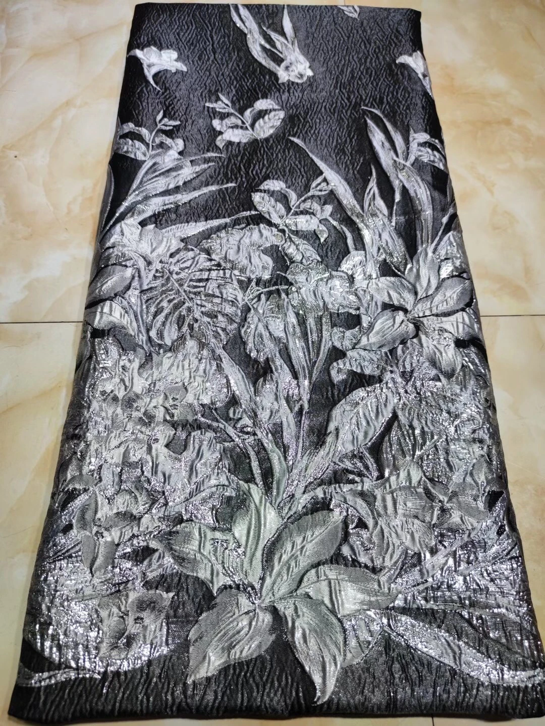 2020 Hot Selling Pink African Brocade Lace Fabric Jacquard Weave French Tulle Lace Fabric For Fashion Big Occasion PJK20122A