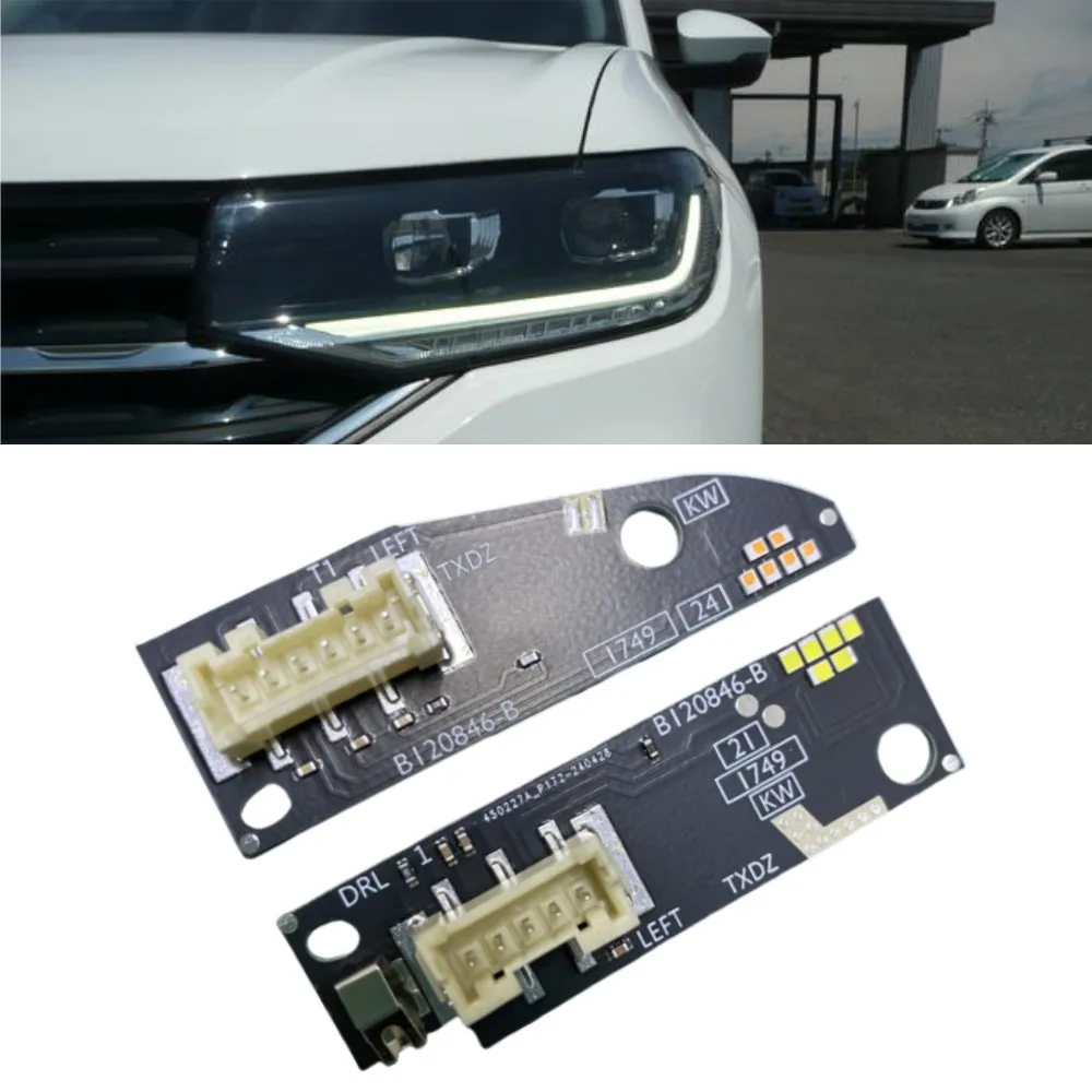 

Белая плата указателя поворота DRL 2GM.998.479 для VW T-CROSS Tcross 2020-2023 светодиодная фара дневного света 2GM.998.479