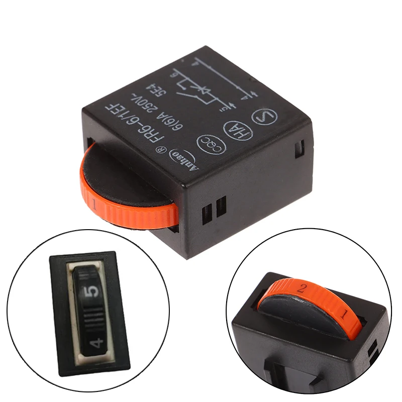 AC220V 6 Speed Regulation Controller Switch For Electric Grinder DR2-6/1FE 12A 250V Electric Angle Grinder Power Tool Access