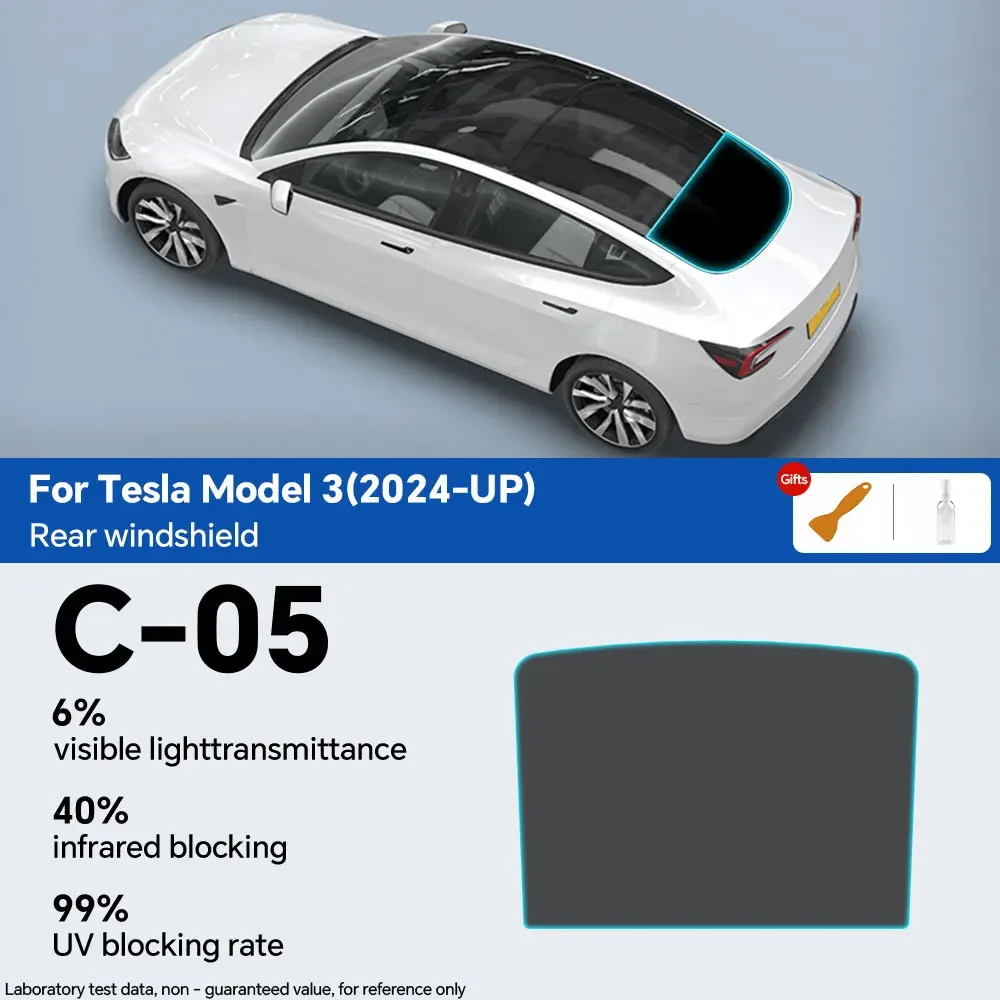 Voor Tesla Model 3 Up Voorgesneden Autoruit Privacy Tint Film Zonne-Uv-Beschermer Spiegelfilms Zomer Accessoires Voorruit Stickers