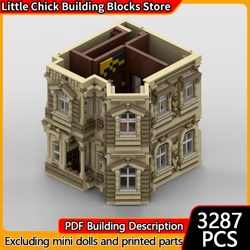 스트리트 뷰 모델 MOC 빌딩 블록 클래식 리바이벌 건축 모듈형 기술 어린이 휴일 선물 조립 장난감 세트