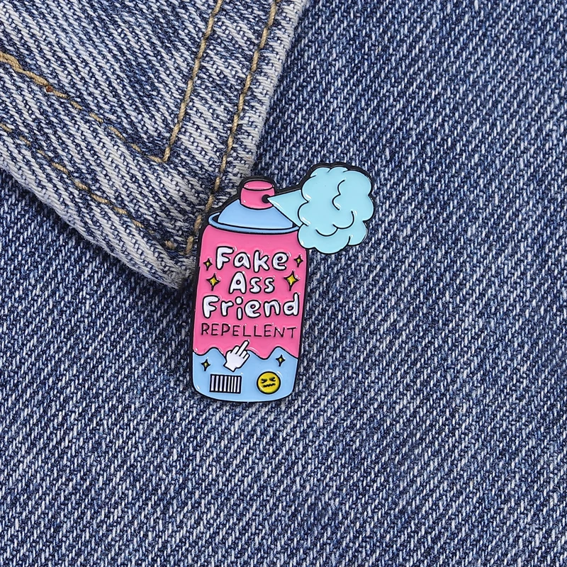 وهمية الحمار صديق طارد المينا دبابيس الوردي الأزرق رذاذ زجاجة دبابيس التلبيب شارات متعة كول مجوهرات هدية للأصدقاء