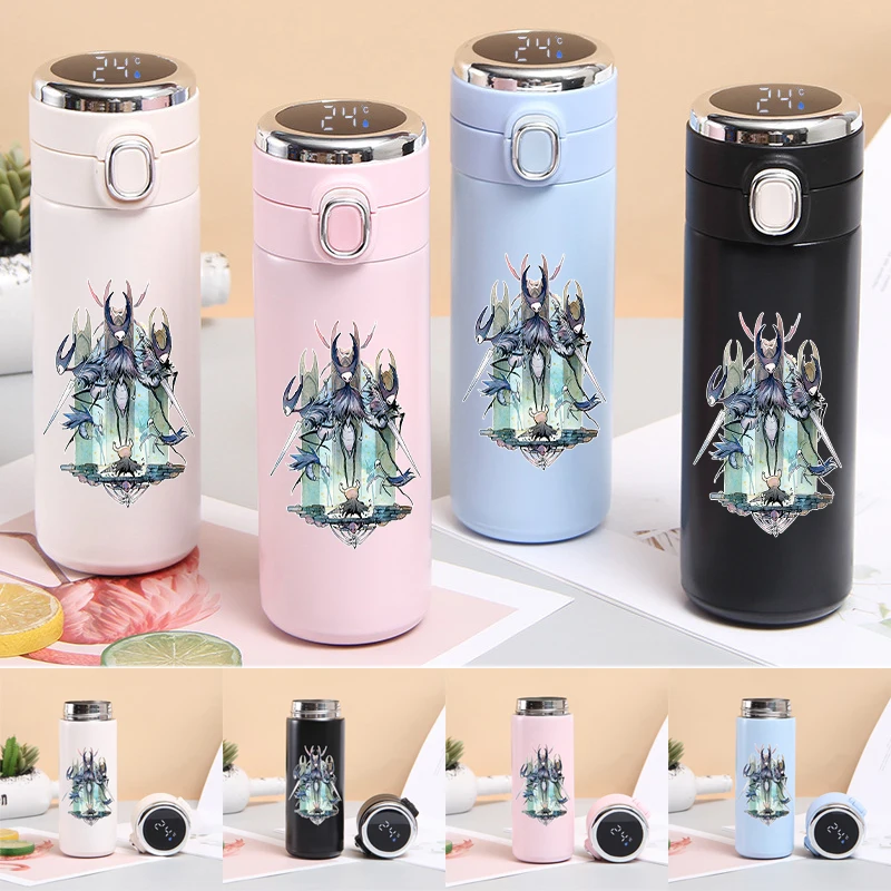

420ML Hollow Knight Temperature Display Thermos Cup Stainless Steel Divided Thermos Bottle Outdoor Anime Vacuum Insulated Cup