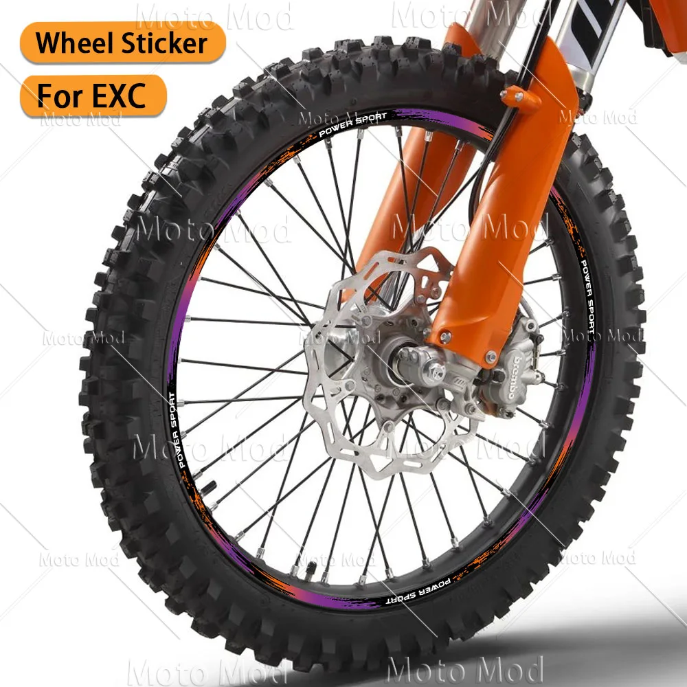 Motorrad-Radnaben-Aufkleber, reflektierendes Felgenstreifenband, Zubehör für KTM EXC-F EXC 200 250 300 350 400 450 500 525 530