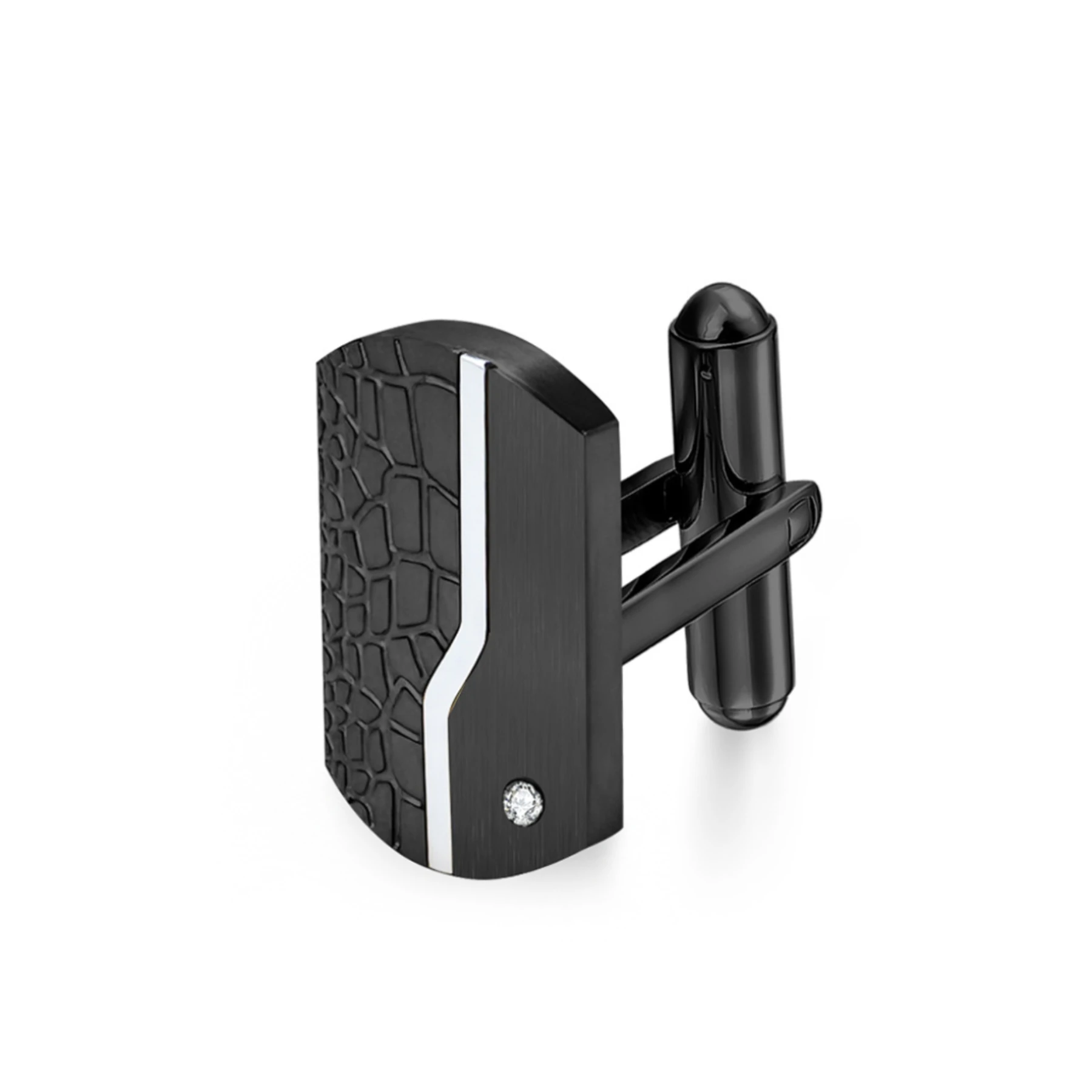 Fashionable Men's Stainless Steel Smooth Sand French Cufflinks High-End Light Luxury French Gentleman High-End Wholesale