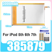 New 3000mAh 385879 SSD HD battery For iPod 5th gen video 30gb iPod 6th gen classic 80gb 120gb 7th gen 160gb Powerful Batteries