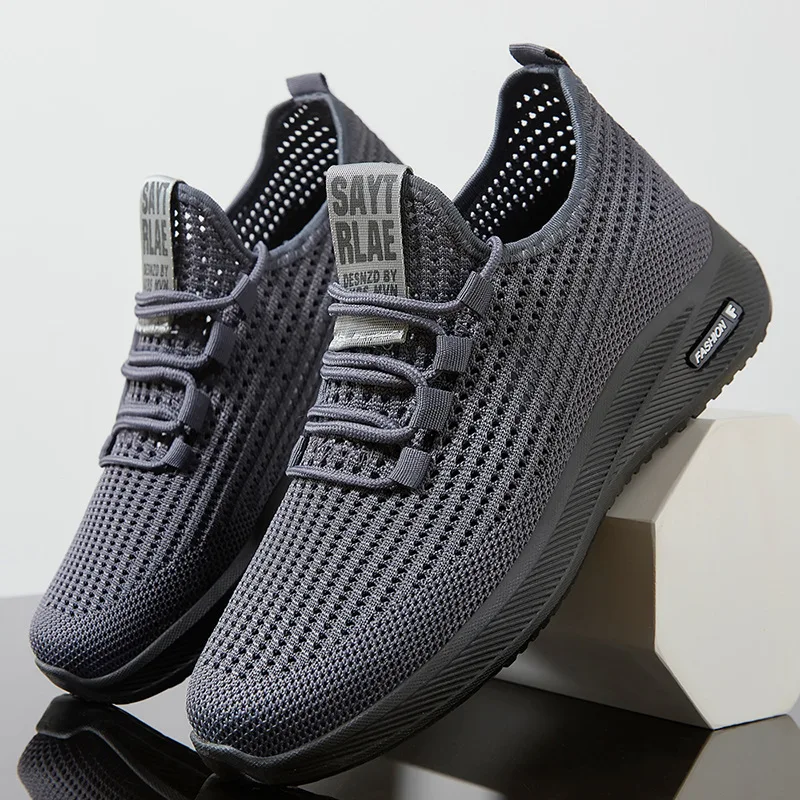 Summer Sports Shoes Breathable Barefoot Sneakers Casual Knitting Walking Shoes Anti-Slip Men's Flats Outdoor Running Shoes