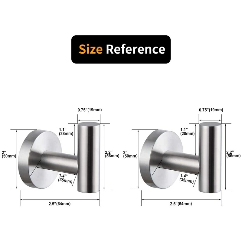 욕실 수건 후크 코트 후크, 둥근 옷, 벽걸이 수건 코트, 로브 후크 캐비닛 옷장, 목욕 주방