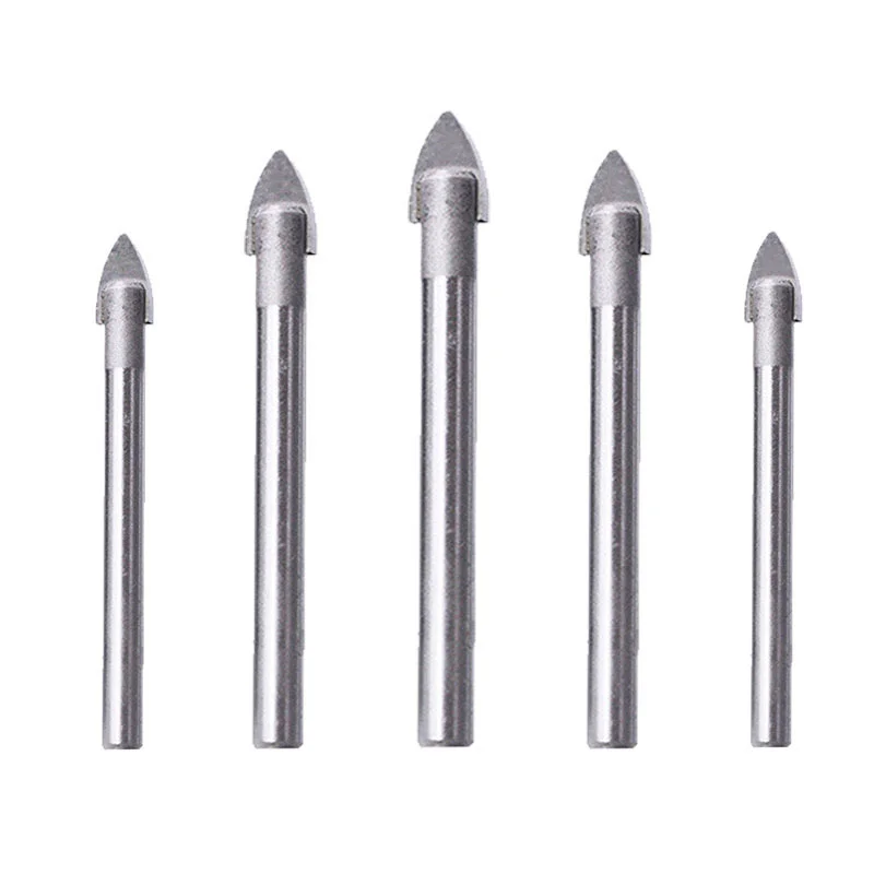 4/6/7pcs Glass Marble Porcelain Spear Head Ceramic Tile Drill Bits Set Spade Drill Bit Set for Ceramic Wall Concrete Hole Opener