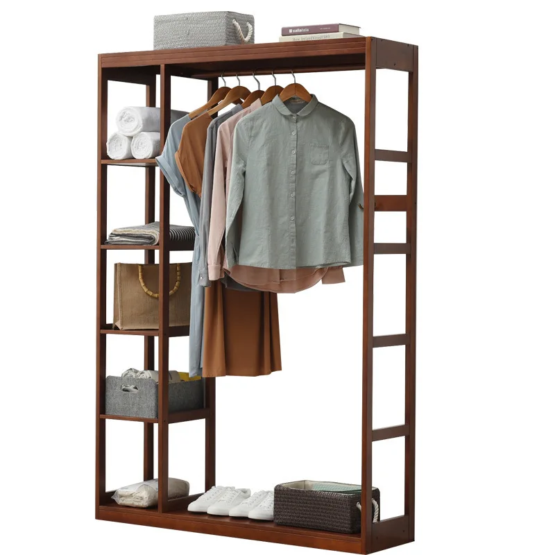 

Solid wood coat rack Floor-to-ceiling bedroom hanger Creative hanger Simple hanger Wooden