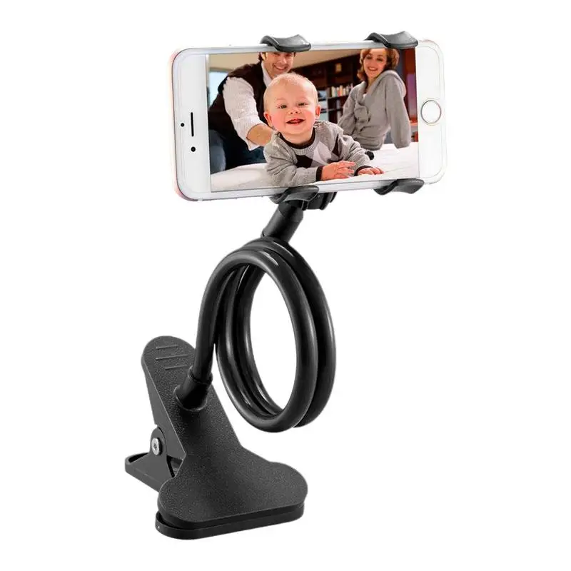 Lazy Bedside DesktopMobile Phone Clamp Bracket Flexible Long Arm Gooseneck Lazy Person Bracket With Handle Overhead Live Bracket