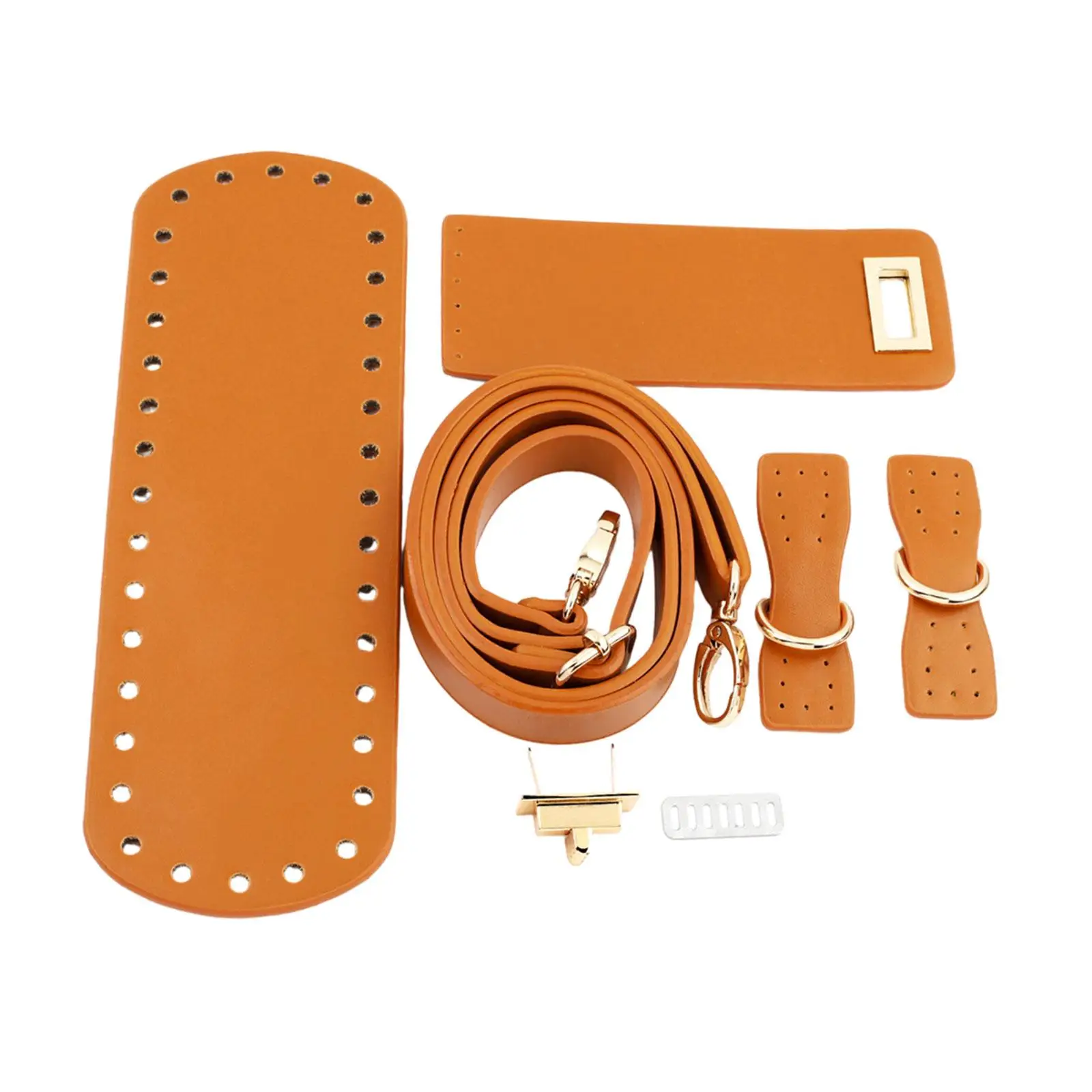 PU Leather DIY Bag Strap Set, Base inferior do saco de crochê, Alça de ombro ajustável, Handmade Purse Making Supplies