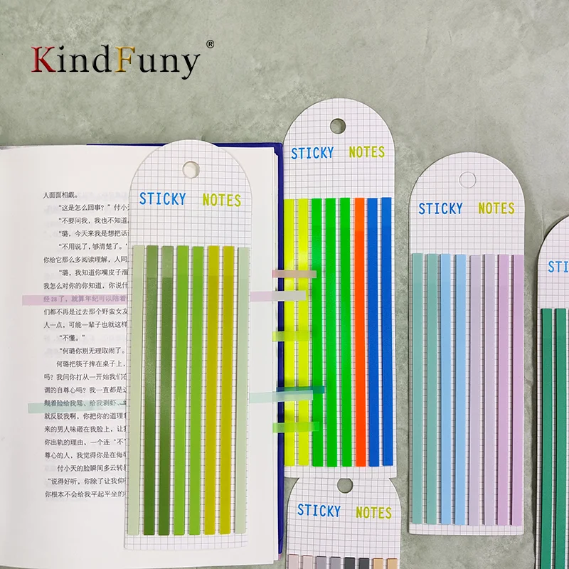 KindFuny 160Pcs  Stationery Stickers Transparent Bookmarkers Tabs FlagsTabs Memo Pad School posted it Office Supplies