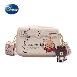 Disney Winnie The Pooh-Bolso cruzado de un hombro para mujer, bolso de un solo hombro con dibujos animados, tendencia de moda