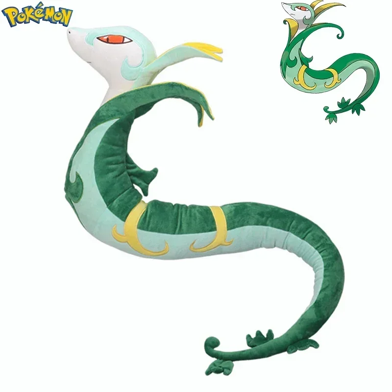 110cm Pokemon Serperior Anime Plush Toys Cute Big Size Lovely Cartoon Soft Pillow Stuffed Animal Doll Decorate Kid Xmas Gift