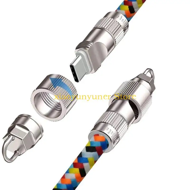 P9JB Type C Phones Lanyard Data Cable Cord Support PD60W Fast Charging & 480Mbps Data