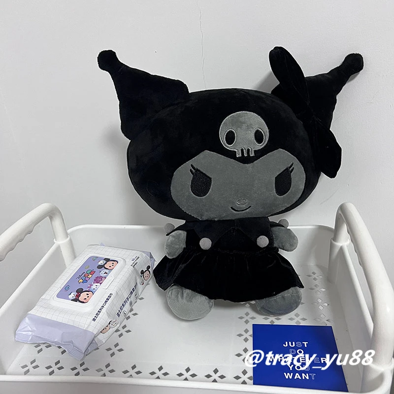 Cute Kuromi Doll Kawaii Stuffed Japanese Style Anime Plush Toy Cute Black Kuromi Plushies Home Decor Christmas Gift