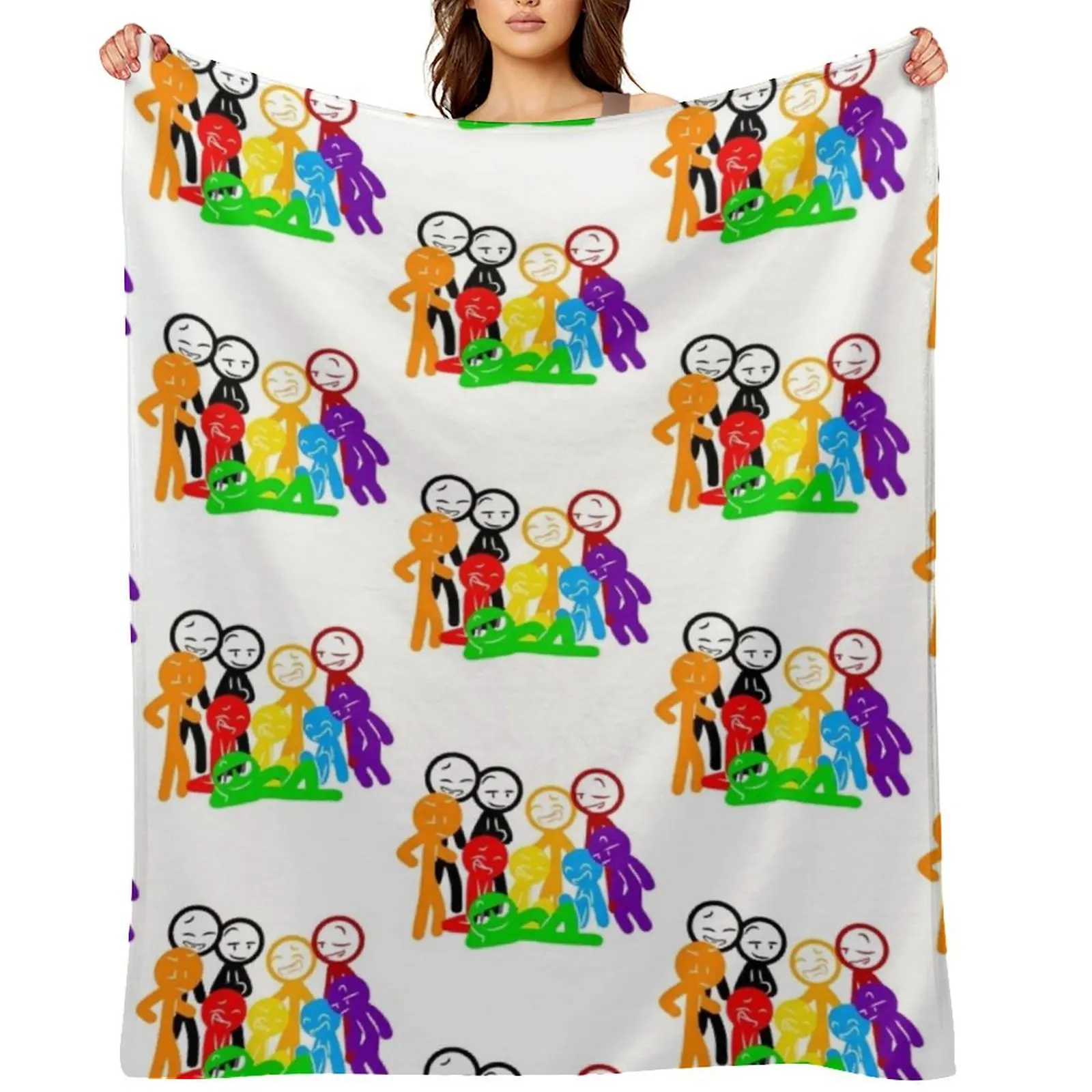 

Alan Becker - Alan Becker Stick Figures Throw Blanket Bed Fashionable Summer Beddings sofa bed heavy to sleep Blankets