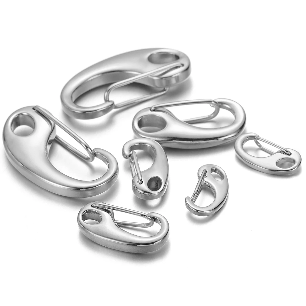 5Pcs Stainless Steel Gold D Lobster Clasps Chains Hooks Necklaces Connectors for Bracelets Making DIY Jewelry Findings Supplies