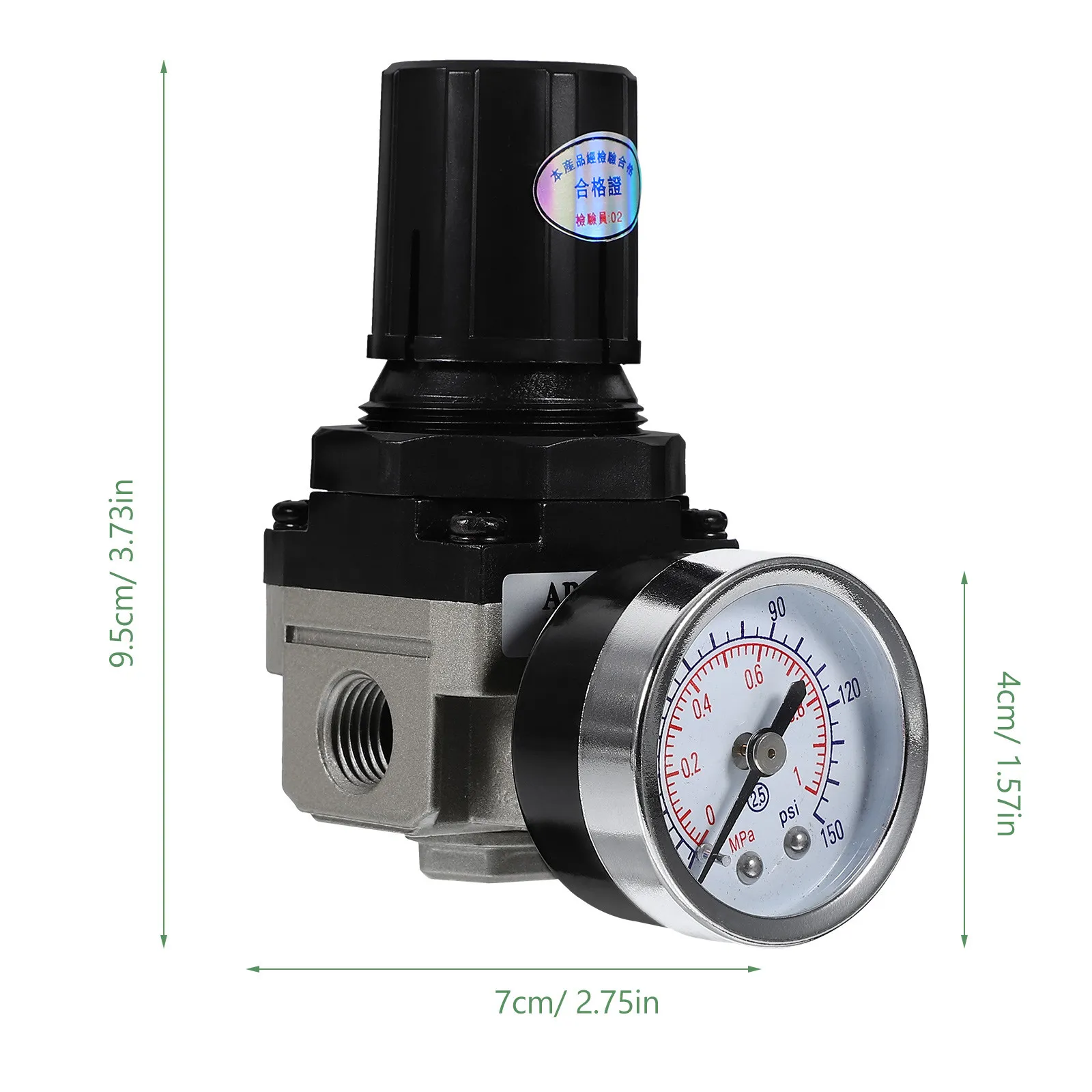 Air Compressor Regulator High Precision Pressure Adjustment Durable Aluminum Alloy Copper ABS for Industrial Automotive Repair