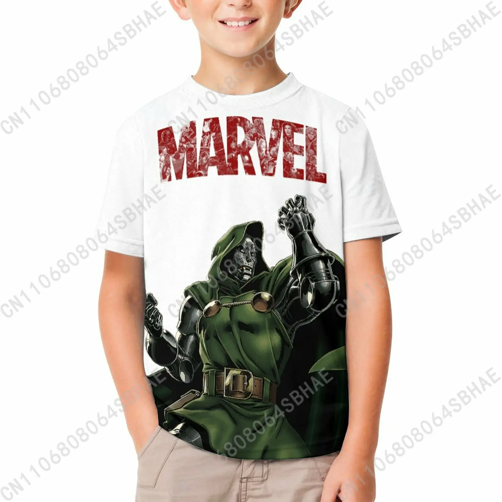 

Marvel Doctor Doom T Shirt Boy Girl Short Sleeve Print Cotton TShirt Comfortable Crew Neck Children Child Tee Cosplay