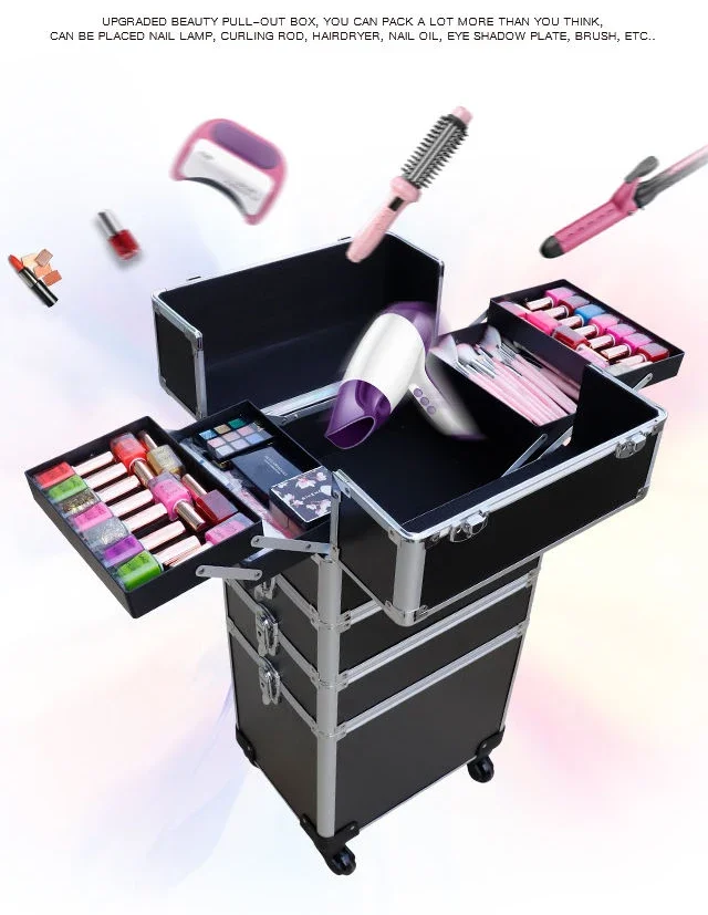 2025 New Large Makeup Box Artist Professional Beauty Cosmetic Cases Make Up Bag Tattoo Nail Multilayer Toolbox Storage Organizer