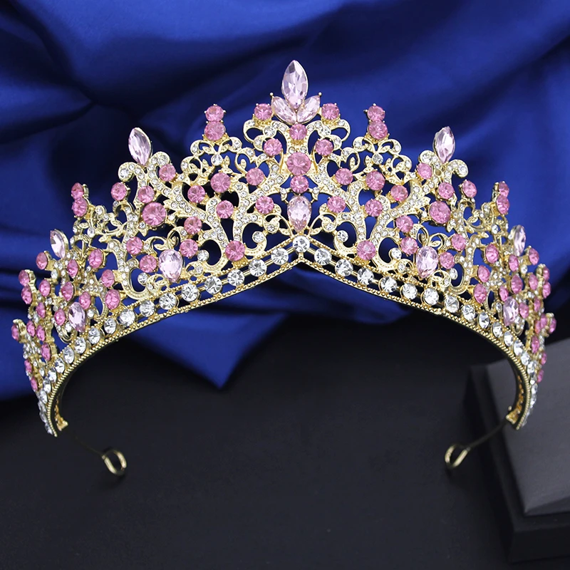 

Quality Royal Queen Crown Luxury Rhinestone Crystal Tiaras and Crowns Wedding Hair Jewelry Prom Gift Bridal Accessories